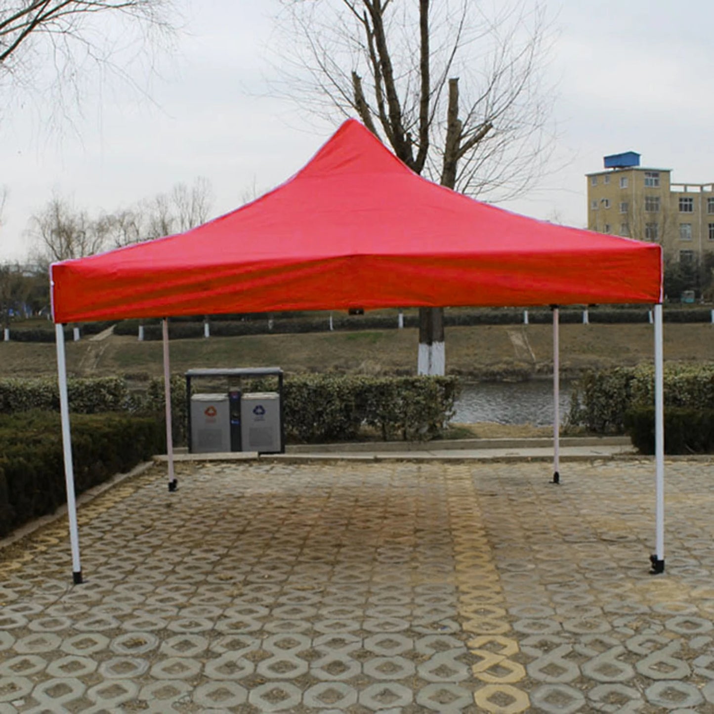 Tenda Gazebo Alumínio Dobrável - 2 X 2 M - Poliéster Silver Revestimento- Cor Azul