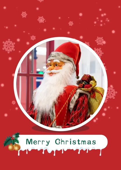 Papai Noel Dançante Animado Shopping Em Tamanho Real, Papai Noel Dançante Cantando