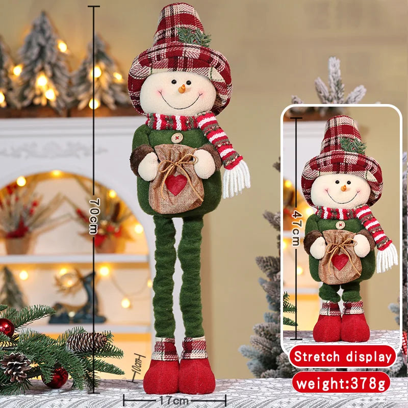 Boneco de Neve Alce em Pé, Boneco com Chapéu de Serapilheira, Pelúcia para Decoração
