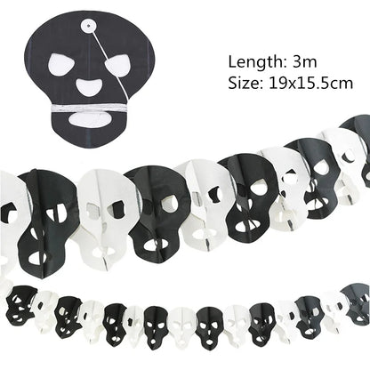 Guirlanda Sinfonia para Dia das Bruxas, 10 peças, abóbora, morcego, fantasma, aranha