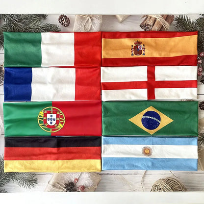 Faixas Cabelo Torcida Brasil Lenço Bandana Multiuso Brasil Copa do Mundo 24cm*9.45 Pol.