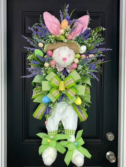 Guirlanda de coelhinho da Páscoa, decoração primavera, tamanho extra grande coelho
