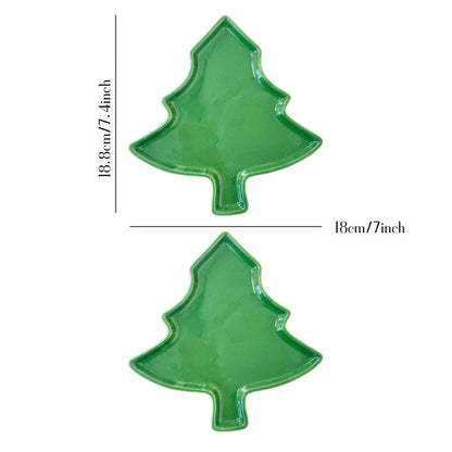 Bule de Chá em Formato de Árvore de Natal (820ml) e Bule de Porcelana Árvore de Natal Decorativo Cerâmica