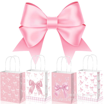 Sacolas Rosa Dia das Mães Pacote com 12 caixas de lembrancinhas de festa rosa, sacos