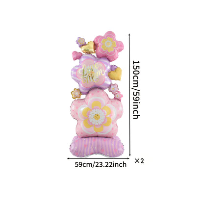 Balão de chão para o Dia das Mães - 2 unidades grandes de 112 cm x 39 cm, decoração