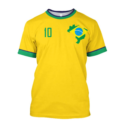 Camisa seleção brasileira Copa do Mundo Branco camiseta Brasil Adulto Masculina Feminina