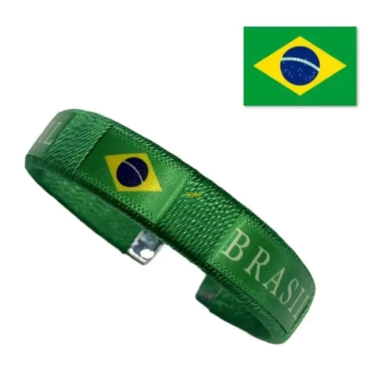 Pulseira Copa do Mundo bandeira verde do Brasil Acessório Perfeito para Torcer no Futebol