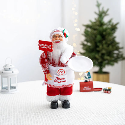 Boneco Papai Noel Lanterna Vermelho decoração de mesa de papai Noel de 30CM*11.81