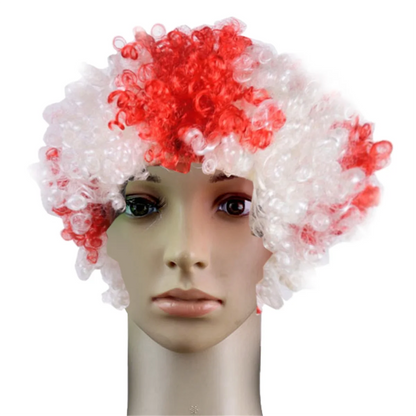 Peruca Copa do Mundo para torcedores de futebol, inspirada na Copa do Mundo, Peruca