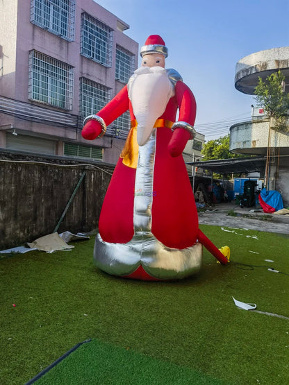 Papai Noel Inflável Enfeite Natal Grande Papai Noel Ar livre Inflável Natal