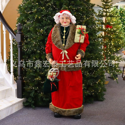 Papai Noel Dançante Animado Tamanho Real De 6' Shopping, Papai Noel Dançante Enfeites