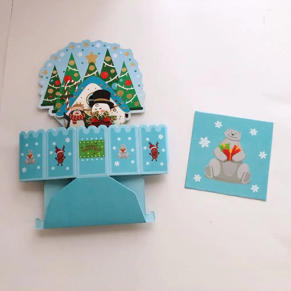 Cartões de Feliz Natal, cartões pop-up de Natal, 3D, conjunto de cartões de Natal 3D