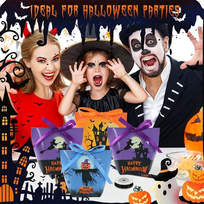 Sacos de doces de Halloween 6 peças, lembrancinhas de festa de Halloween para doces