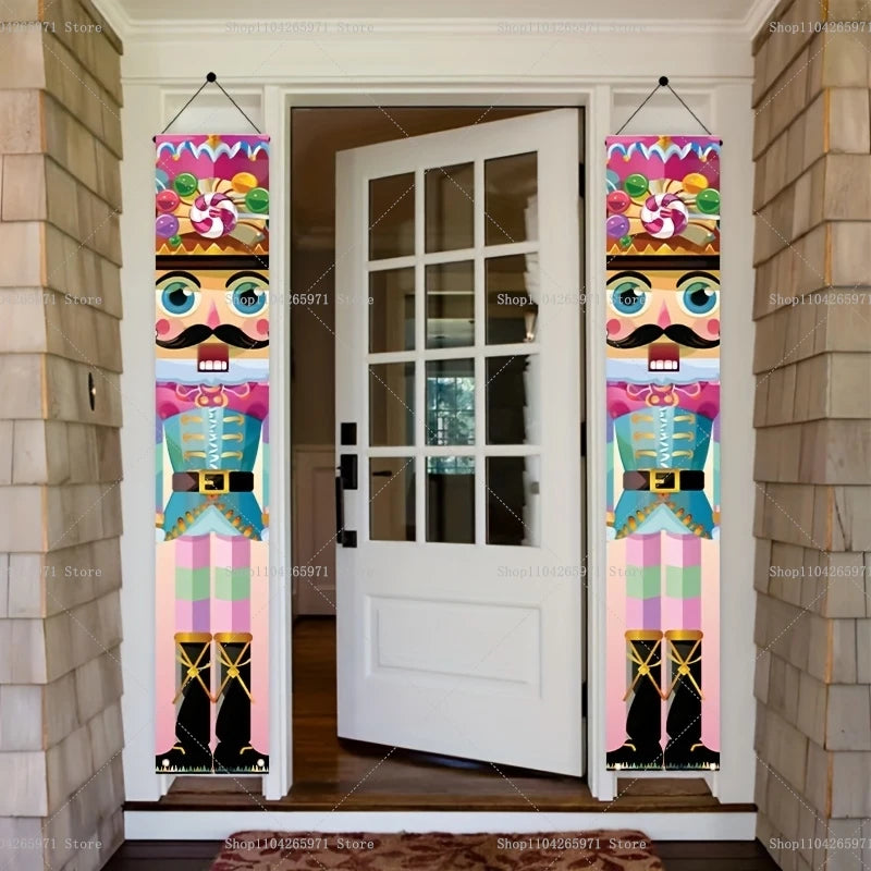 Pingente Quebra-Nozes Banner de natal decoração natalina porta grande 180cm top