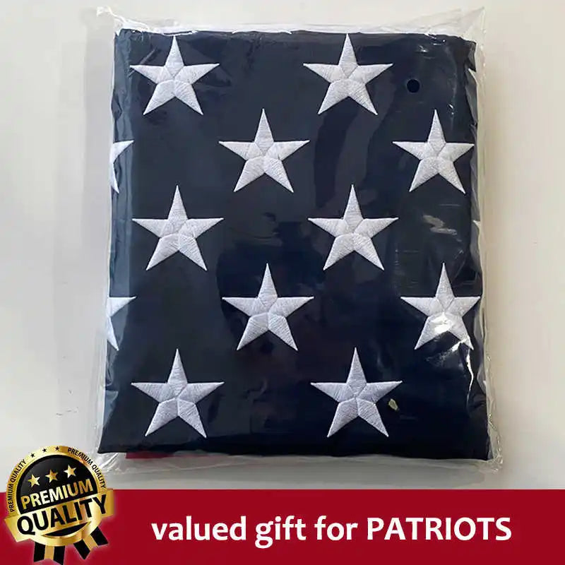 Bandeira americana de 3x5 pés - 90x150cm, resistente ao ar livre, 100% feita EUA listras