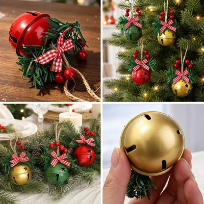 Sinos de Natal Tradicionais Ornamentos de Árvore Natal Sinos Trenó de Metal Decorações
