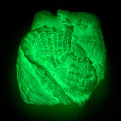 Teia aranha fluorescente de Halloween, teia de aranha macia, cena assustadora, adereços