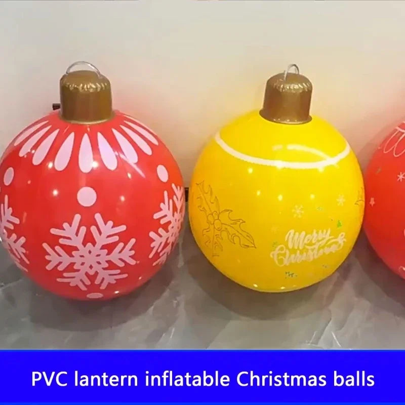 Bola Natal Inflável para Shopping Center e Bolas Natalinas Coloridas Cenários Fotográficos