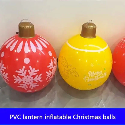 Bola Natal Inflável para Shopping Center e Bolas Natalinas Coloridas Cenários Fotográficos
