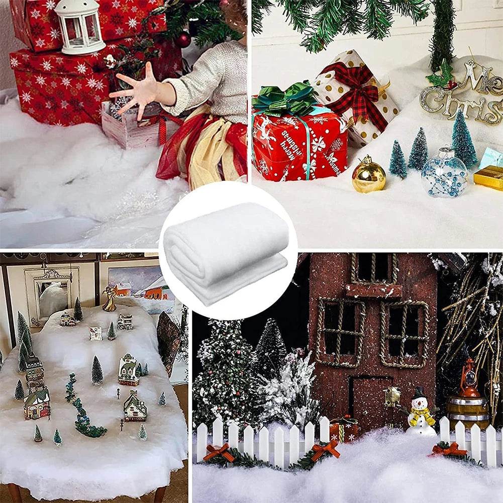 Tapete de neve artificial para decoração de Natal - 80 cm x 240 cm