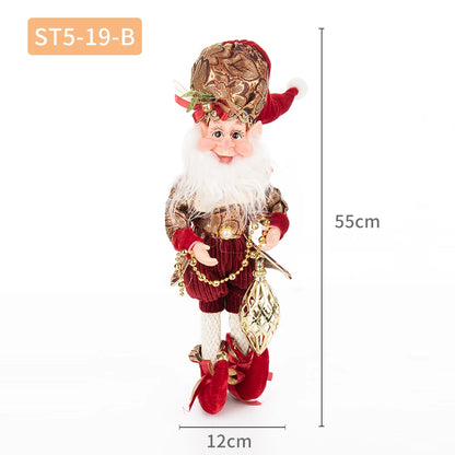 Enfeite Elfo Verde e Vermelho 45cm e 55cm Merita, Personagens Natalinos para Decoração