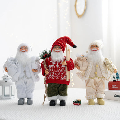 Boneco Papai Noel Lanterna Vermelho decoração de mesa de papai Noel de 30CM*11.81