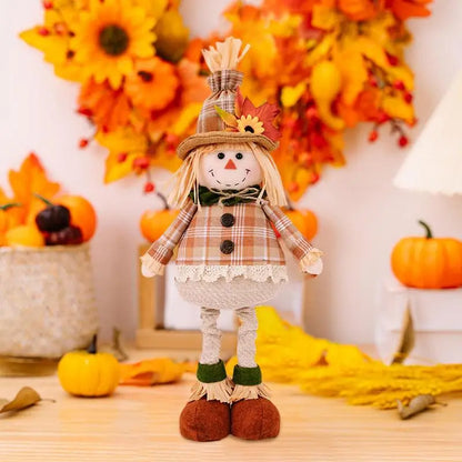 Decorações de espantalho de Ação de Graças, decorações de outono, feito à mão, colheita