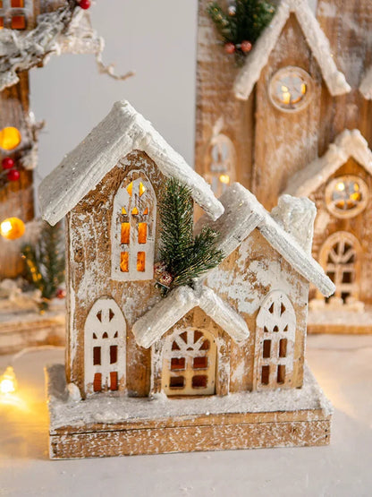 Cerca Decoração Natal Neve Pinho Decoração árvores Natal | Portão árvore natal madeira