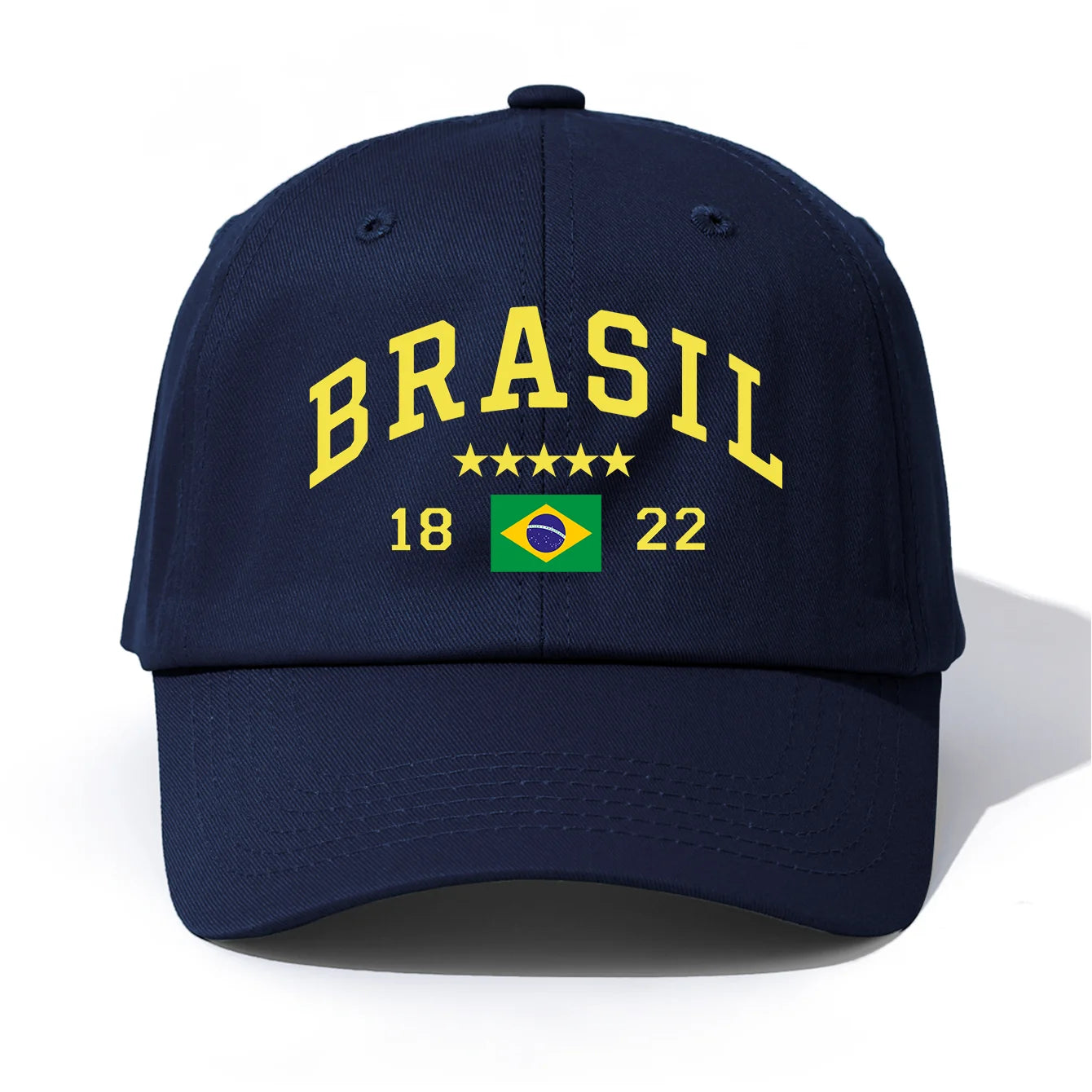 Boné Brasil com Bordado, Futebol, Unissex, Ajustável Obs.: Colorido