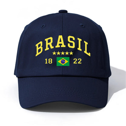 Boné Brasil com Bordado, Futebol, Unissex, Ajustável Obs.: Colorido