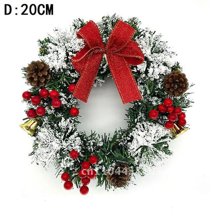 Guirlanda de parede de Natal, guirlanda de frutas vermelhas de cogumelo artificial artesanal