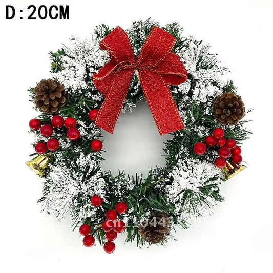 Guirlanda de parede de Natal, guirlanda de frutas vermelhas de cogumelo artificial artesanal