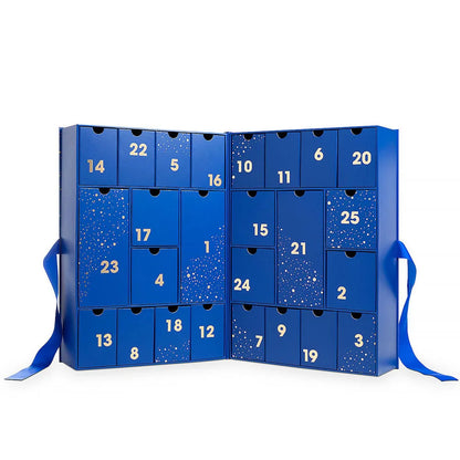 Caixas Calendário Advento Natalino 3d (Azul) Calendário do Advento para decorar tríptico