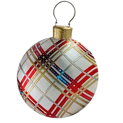 Bola de Natal inflável Genérica de PVC para Áreas Externas, Enfeite Árvore Natal 60cm