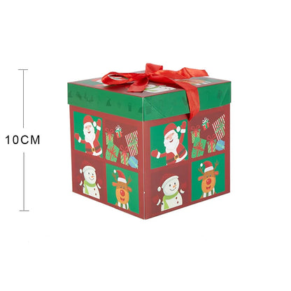 Caixas Natal Lindas 3 Caixas de Presente de Natal com Tampa e Caixas de Natal