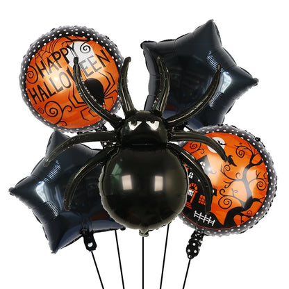 Decoração de balões de Halloween | Decoração de balão de aranha de abóbora Halloween