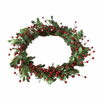 Guirlanda de flores de algodão seco, guirlanda de Natal, pingente de porta, decoração