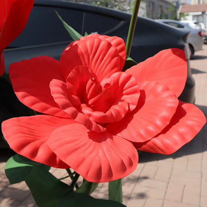 Simulação Peônia Flor , Foto Adereços Janela Exibição Artificial e Gigante 50cm Flores