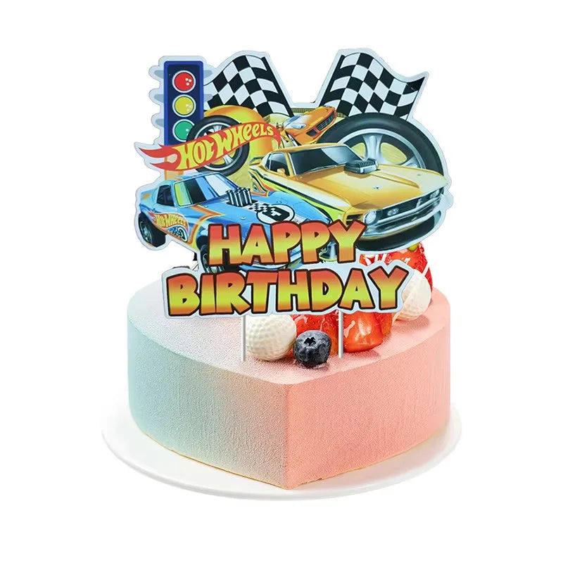 Kit Festa Hot Wheels Conjunto de decoração para festa de aniversário com toalha de mesa