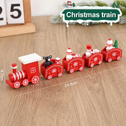 Trenzinho de Natal de Madeira Enfeite Decorativo de Mesa Mdf 25cm