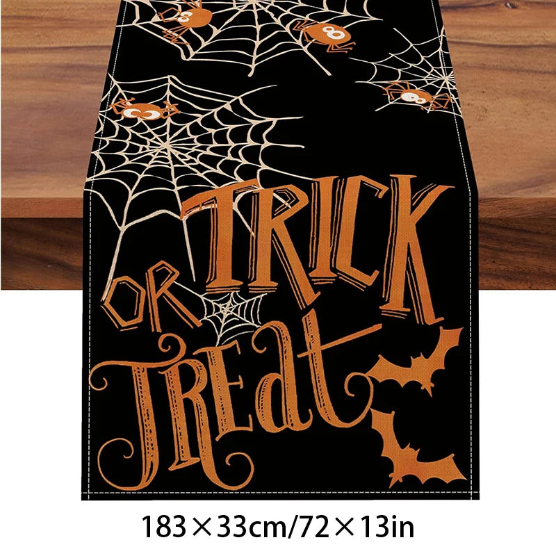 Montar Kit Decoração Festa Halloween: Painel Mesa + 4 Balões Metalizados +5 Bexigas