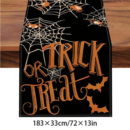 Montar Kit Decoração Festa Halloween: Painel Mesa + 4 Balões Metalizados +5 Bexigas