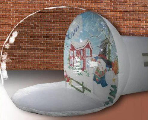 Bola de Natal Inflável de Dimensões 3m*4m*5m Bola Gigante de Natal Decorada em PVC
