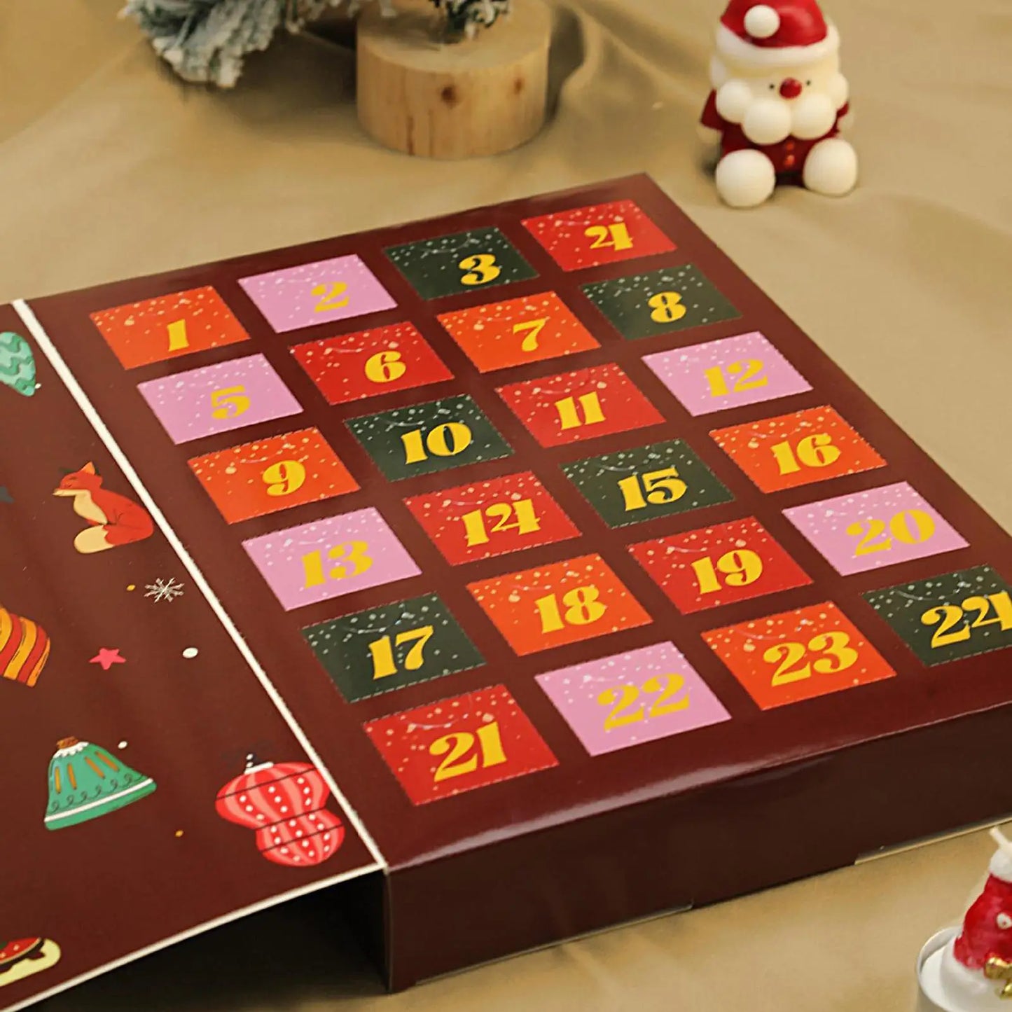 Calendário Advento Decorativo Faça Você Mesmo Seus Calendários do Advento Caixa