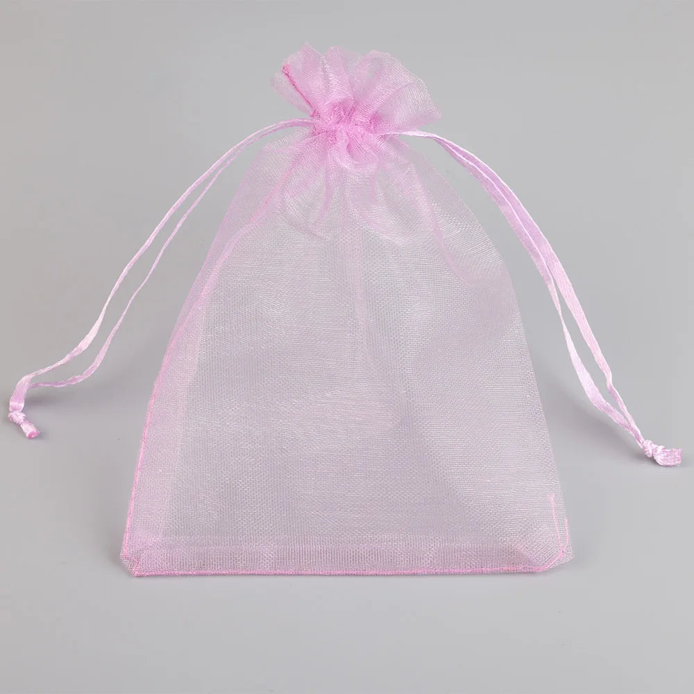 Sacolinhas Grande Organza Saco De Organza Branco 15x20cm - Pacote 50 Gala, Multicor
