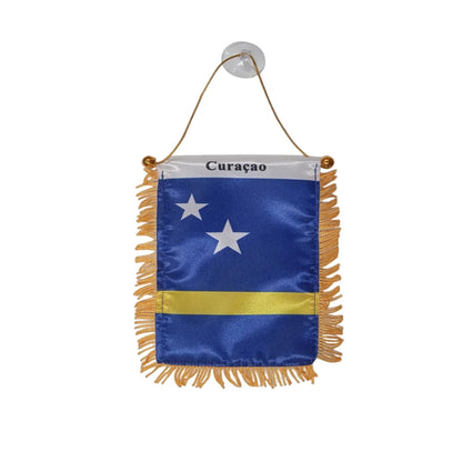 Flamula Mini bandeira de Curaçao 10x15 cm para janela com ventosa