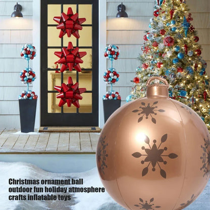 Enfeites de bola inflável de Natal de 60 cm, enfeites de bola infláveis de Natal