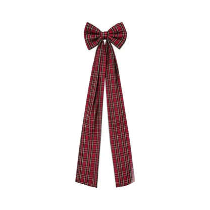 Laço Vermelho Gigante para Shopping, Laços Decorativos de Natal Grandes Fitas Longas Estilo Tartan ou Xadrez