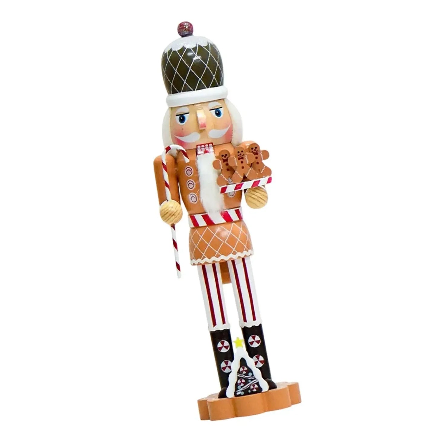Boneco Quebra-Nozes do Chef de Gengibre - Tema de Pão de Gengibre Madeira Decoração