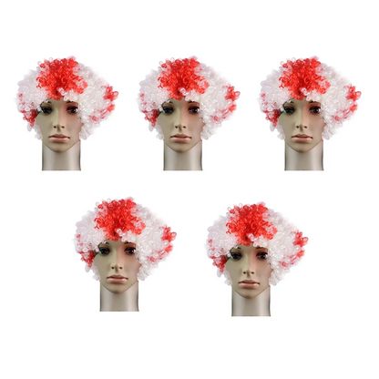 Peruca Copa do Mundo para torcedores de futebol, inspirada na Copa do Mundo, Peruca